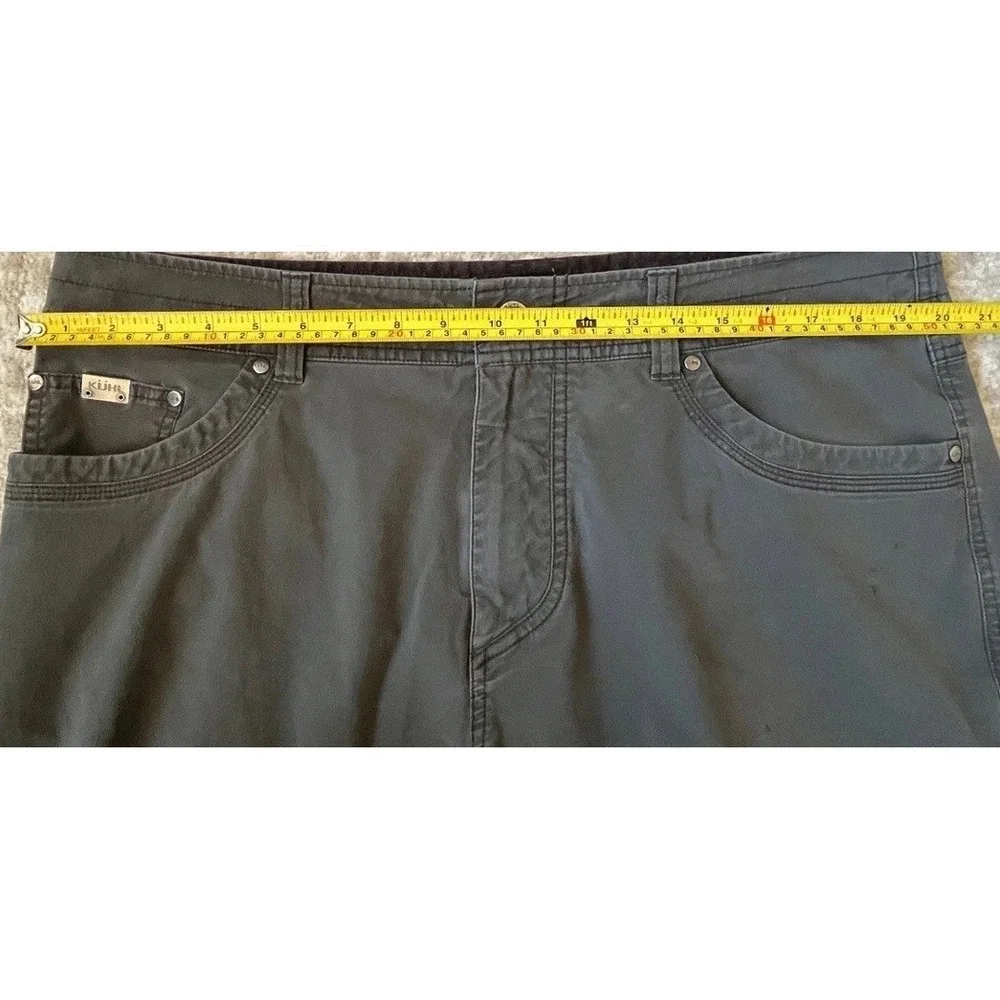 Kuhl Rydr Mens Pants 38x30 Charcoal Grey Vintage Patina Dye Hiking Work Cargo